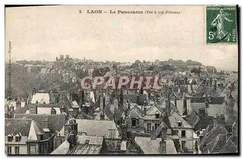 Cartes postales Laon Panorama Vue a vol d&#39oiseau