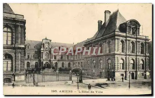 Cartes postales Amiens Hotel de Ville