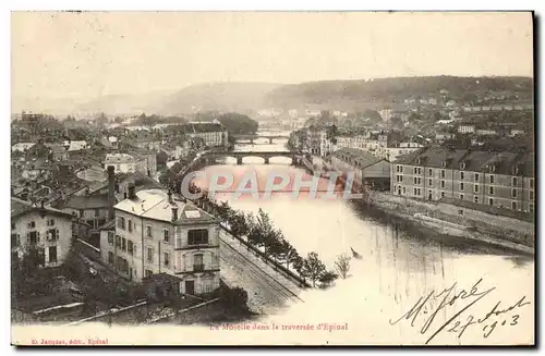 Cartes postales La Moselle dans la traversee d'Epinal