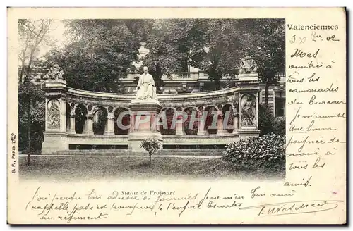 Cartes postales Valenciennes Statue de Froissart