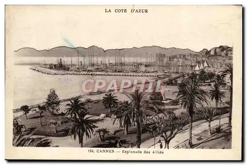 Cartes postales Cannes Esplanade des Allies