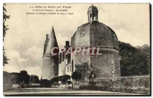 Ansichtskarte AK Vitre Chateau des Rochers Allee des Orangers La chapelle
