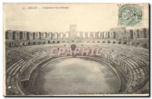 Ansichtskarte AK Arles Interieur des Arenes