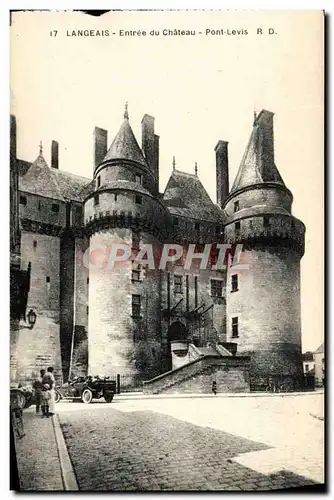 Ansichtskarte AK Langeais Le Chateau Pont Levis