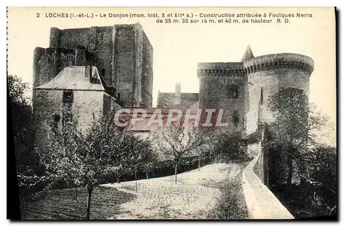 Cartes postales Loches Le Donjon