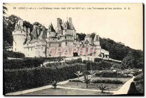 Ansichtskarte AK Usse Le Chateau Les Terrasses et les Jardins