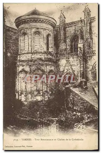 Cartes postales Vannes Tour Renaissance et Cloitre de La Cathedrale