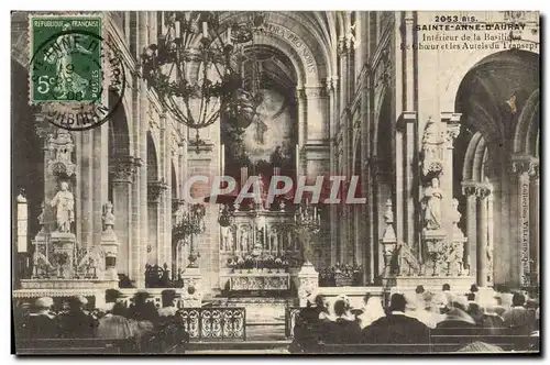 Cartes postales Sainte Anne d'Auray Interieur de la basilique Le choeur et les autels du transept Orgue