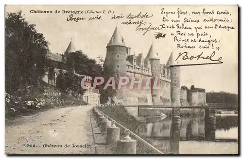 Cartes postales Chateau de Josselin Botrel