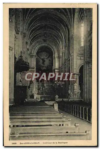 Cartes postales Ste Anne d'Auray Interieur de la Basilique orgue