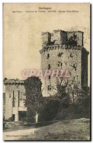 Cartes postales Environs de Vannes Elven Grosse Tour d'Elven