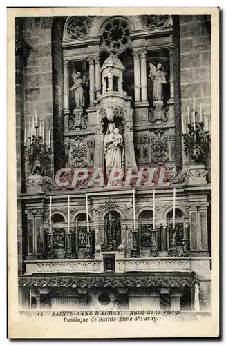 Ansichtskarte AK Sainte Anne D&#39Auray Autel de La Vierge Basilique