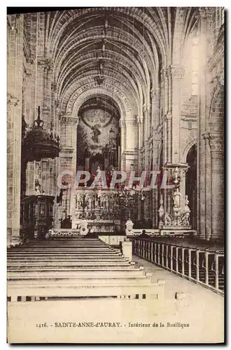 Ansichtskarte AK Sainte Anne D&#39Auray Interieur de la Basilique Orgue