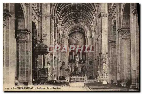 Ansichtskarte AK Sainte Anne D&#39Auray Interieur de la Basilique Orgue