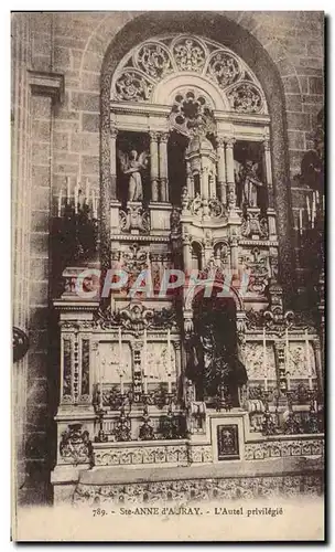 Cartes postales Sainte Anne D&#39Auray L&#39Autel Privilegie