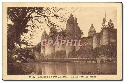 Ansichtskarte AK Josselin Le Chateau Vu du Cote Du Canal