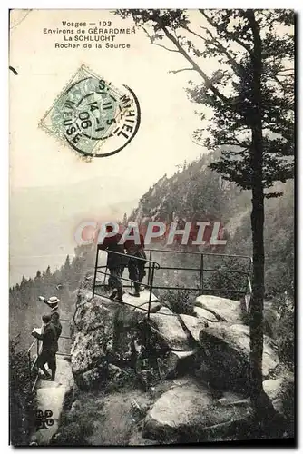 Ansichtskarte AK Environs De Gerardmer La Schlucht Rocher de la Source