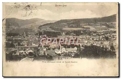 Cartes postales Saint Die Vue Generale Prise de Saint Martin