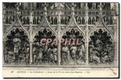 Cartes postales Amiens La Cathedrale Scenes de la Vie de Saint Jean Bapliste