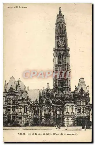 Cartes postales Arras Hotel de Ville et beffroi Place de la Vacquerie