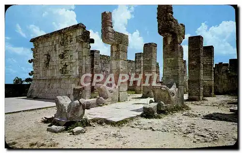 Ansichtskarte AK Mexico El Chac Mool frente al templo de los Guerreros