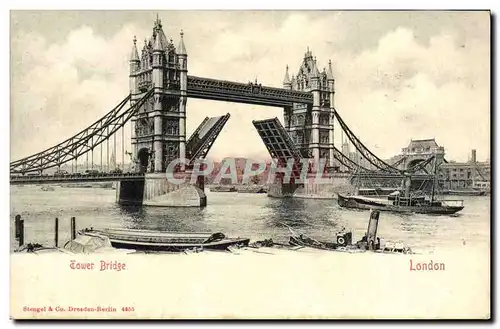 Cartes postales London Tower Bridge Bateaux