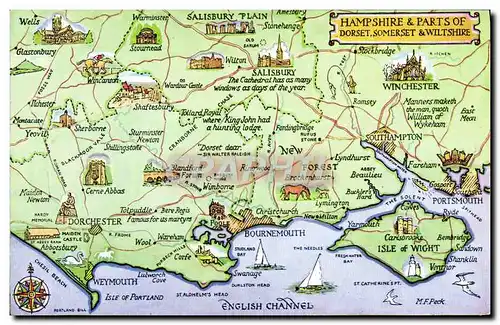 Ansichtskarte AK Hampshire Parts Dorset Somerset