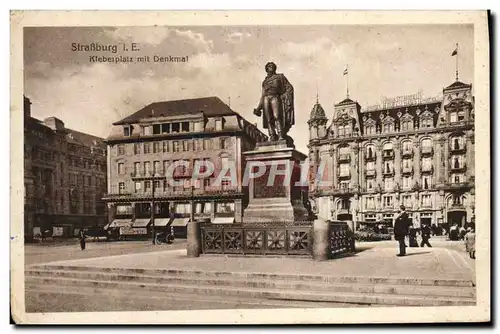 Cartes postales Strasburg Kleberplatz mit Denkmal