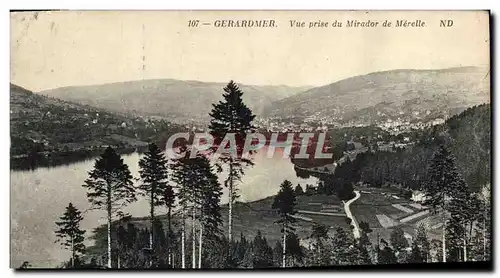 Cartes postales Gerardmer Vue Prise du Mirador de Merelle