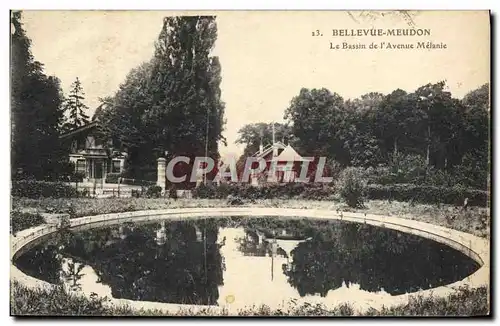 Cartes postales Bellevue Meudon Le Bassin de L&#39Avenue Melanie