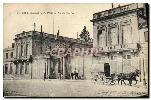 Cartes postales Chalons Sur Marne La Prefecture Caleche Chevaux