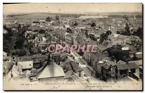 Cartes postales Chalons Sur Marne Panorama pris de Notre Dame Quartier Saint Jacques