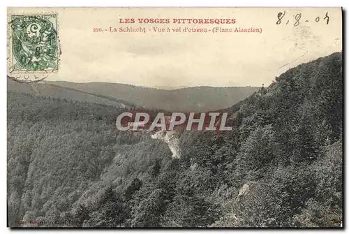 Cartes postales La Schlucht Vue a vol d'oiseau Flanc alsacien
