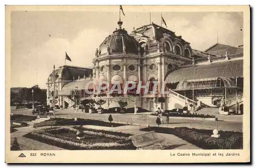 Cartes postales Royan Le Casino Municipal et les Jardins