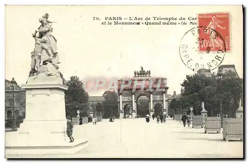Cartes postales Paris L&#39Arc de Triomphe du Car et le Monument du carrousel