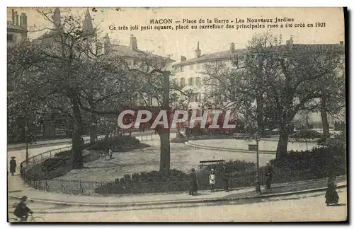 Cartes postales Macon Place de la Barre Les Nouveaux jardins