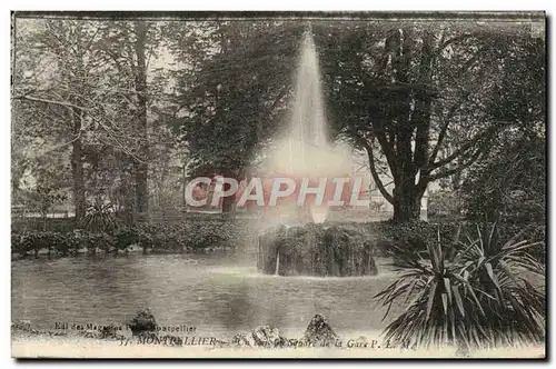 Cartes postales Montpellier Un coin du square de la gare