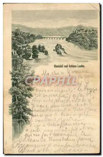 Cartes postales Rheinfall Und Schloss Laufen