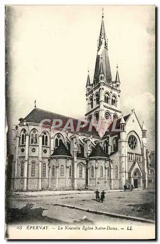 Ansichtskarte AK Epernay La Nouvelle Eglise NNotre Dame