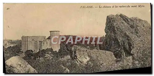 Ansichtskarte AK le chateau et les rochers du Mont Myra Falaise