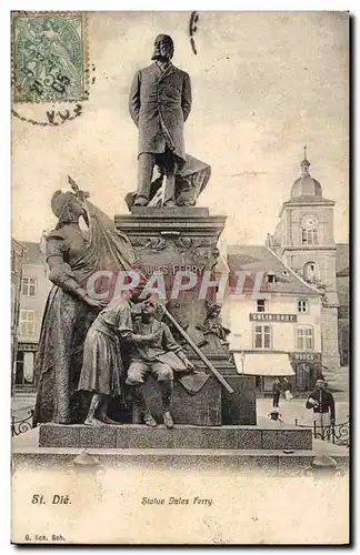 Cartes postales St Die Statue Jules Ferry