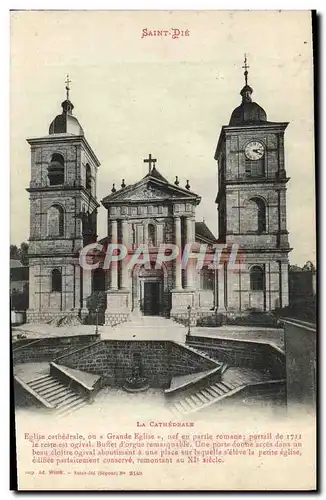 Cartes postales St Die La cathedrale