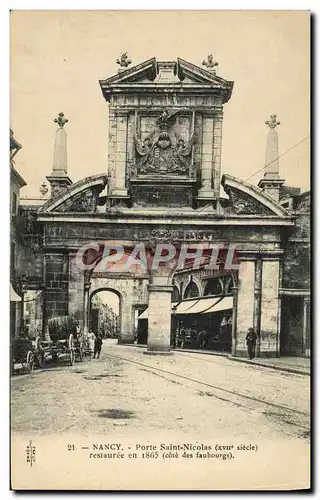 Cartes postales Nancy Porte Saint Nicolas