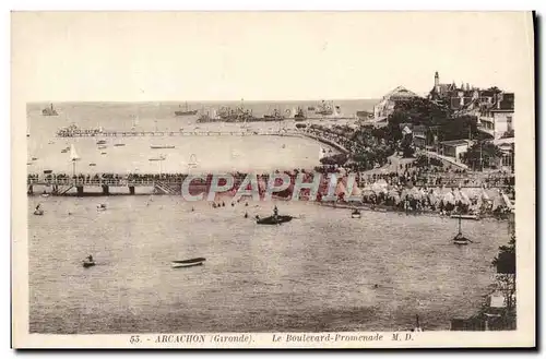 Cartes postales Arcachon Le Boulevard Promenade