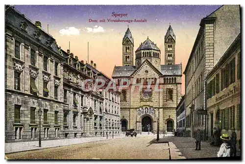 Cartes postales Speyer Dom Mit Versicherungs Anstalt