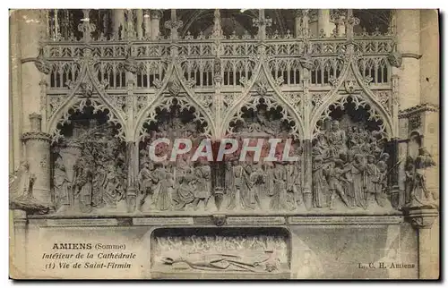 Cartes postales Amiens Interieur de la Cathedrale Vie de St Firmin