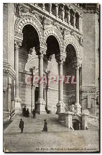 Ansichtskarte AK Lyon Portail de la basilique de Fourvieres