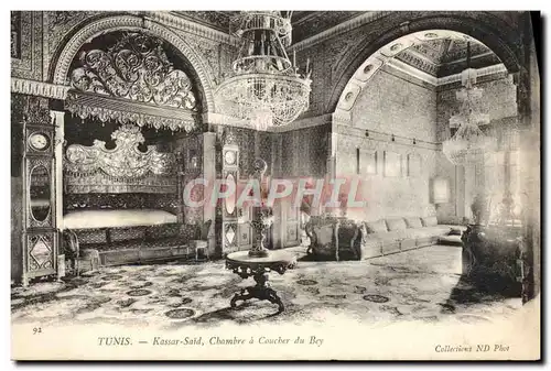 Ansichtskarte AK Tunis Kassar Said Chambre a Coucher du Bey