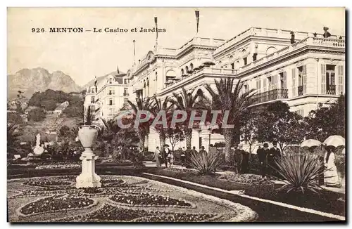 Ansichtskarte AK Menton Le Casino et Jardins