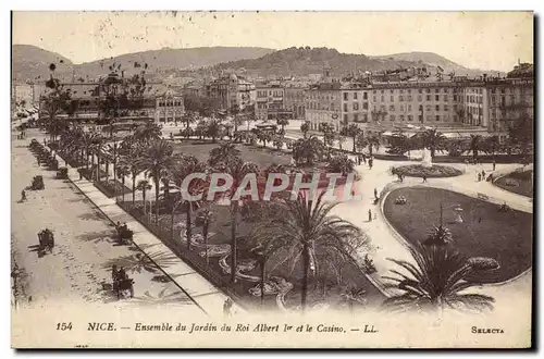 Ansichtskarte AK Nice Ensemble du Jardin du Roi Albert 1er et le casino